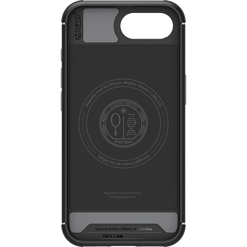 Handyhülle für iPhone 17e / 16e, Spigen Core Armor Mag mit MagSafe, Schwarz