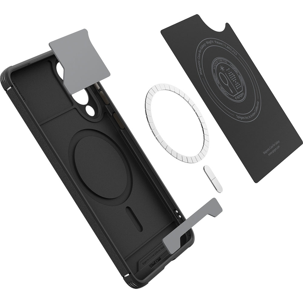 Handyhülle für Galaxy S25 Edge, Spigen Core Armor Mag mit MagSafe, Schwarz