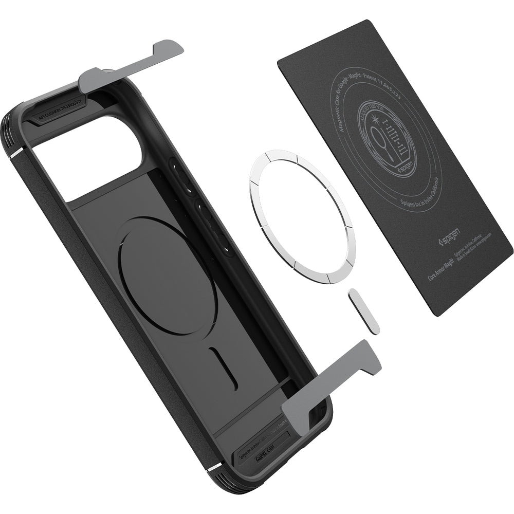 Handyhülle für Google Pixel 10 Pro XL, Spigen Core Armor Mag mit MagSafe, Schwarz