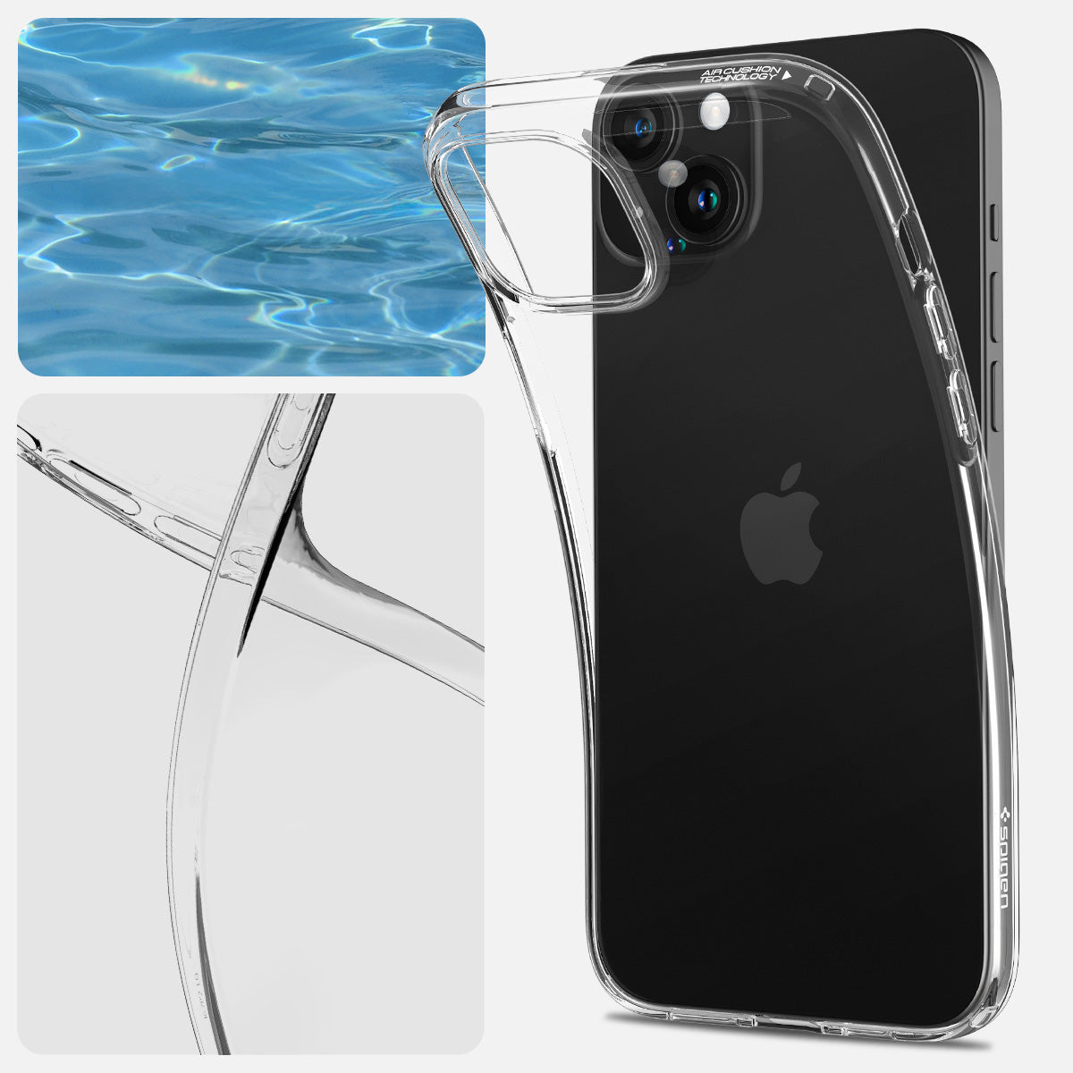 Schutzhülle Spigen Crystal Flex für Apple iPhone 15, Transparent