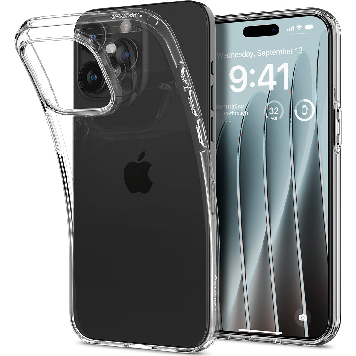 Schutzhülle Spigen Crystal Flex für iPhone 15 Pro Max, Transparent