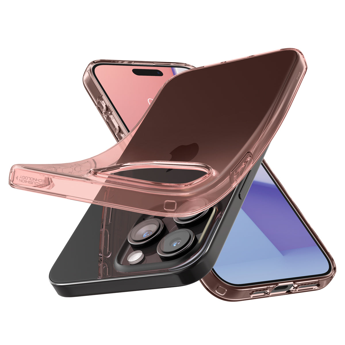 Schutzhülle Spigen Crystal Flex für iPhone 15 Pro Max, Rosa
