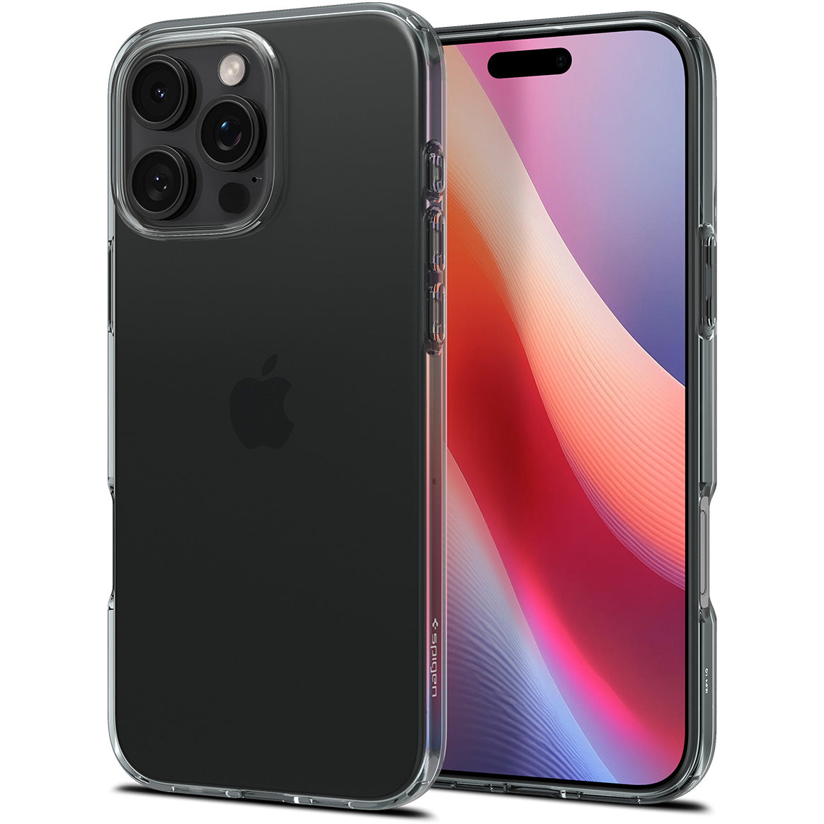 Handyhülle für iPhone 16 Pro, Spigen Crystal Flex, Rauchfarben