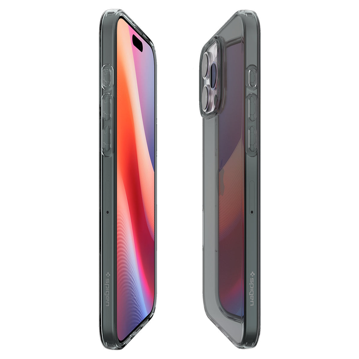 Handyhülle für iPhone 16 Pro, Spigen Crystal Flex, Rauchfarben