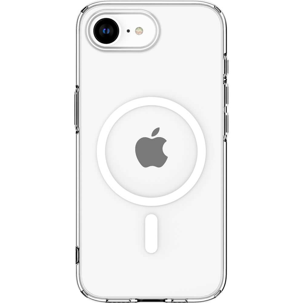 Handyhülle für iPhone 17e / 16e, Spigen Crystal Flex Mag für MagSafe, Transparent-Weiß