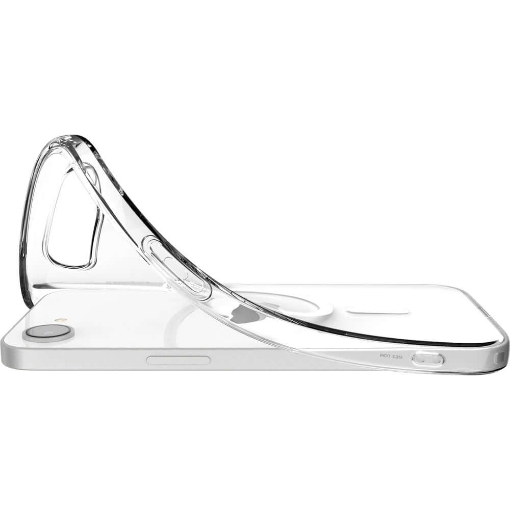 Handyhülle für iPhone 17e / 16e, Spigen Crystal Flex Mag für MagSafe, Transparent-Weiß