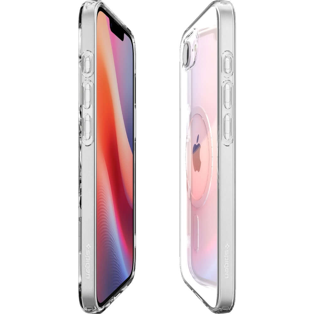 Handyhülle für iPhone 17e / 16e, Spigen Crystal Flex Mag für MagSafe, Transparent-Weiß