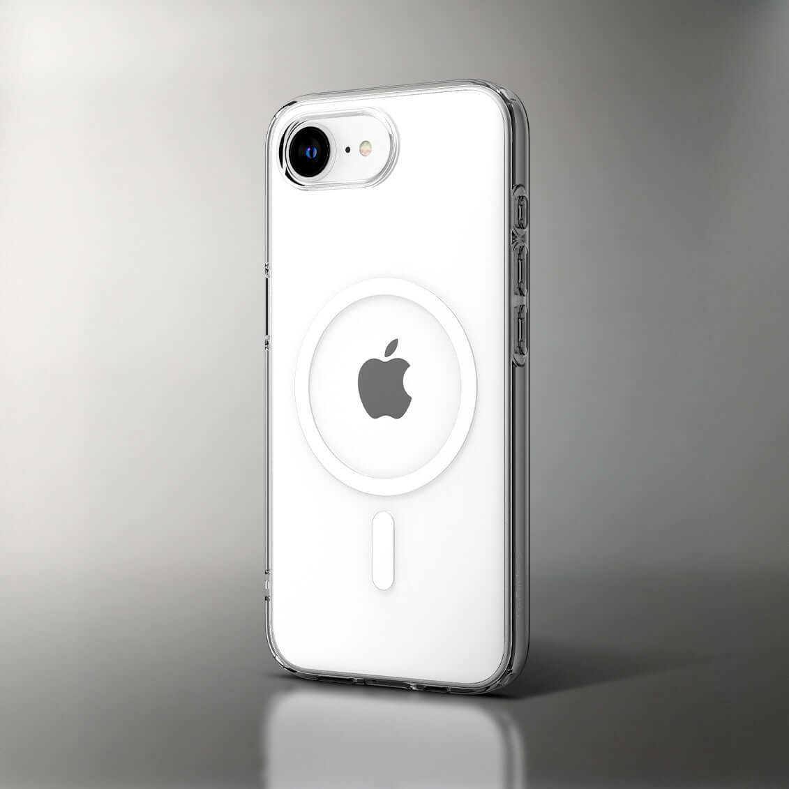 Handyhülle für iPhone 17e / 16e, Spigen Crystal Flex Mag für MagSafe, Transparent-Weiß