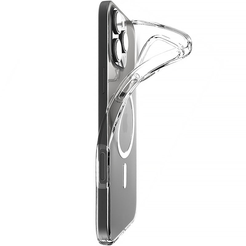 Handyhülle für iPhone 16 Pro Max, Spigen Crystal Flex Mag mit MagSafe, Transparent-Weiß