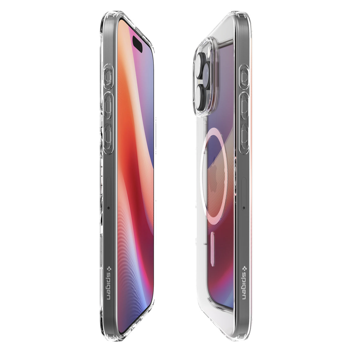 Handyhülle für iPhone 16 Pro Max, Spigen Crystal Flex Mag mit MagSafe, Transparent-Weiß