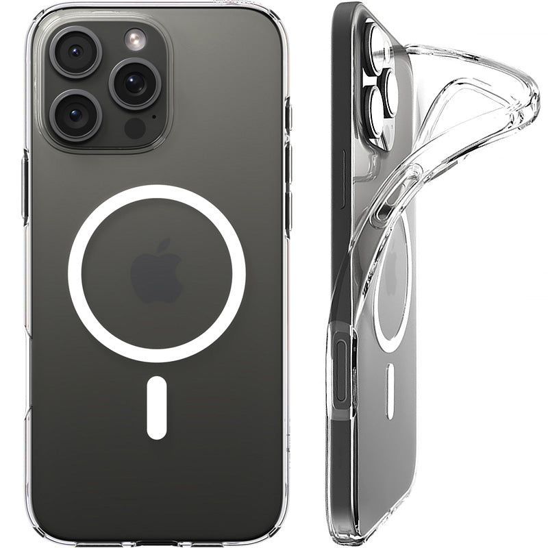 Handyhülle für iPhone 16 Pro Max, Spigen Crystal Flex Mag mit MagSafe, Transparent-Weiß