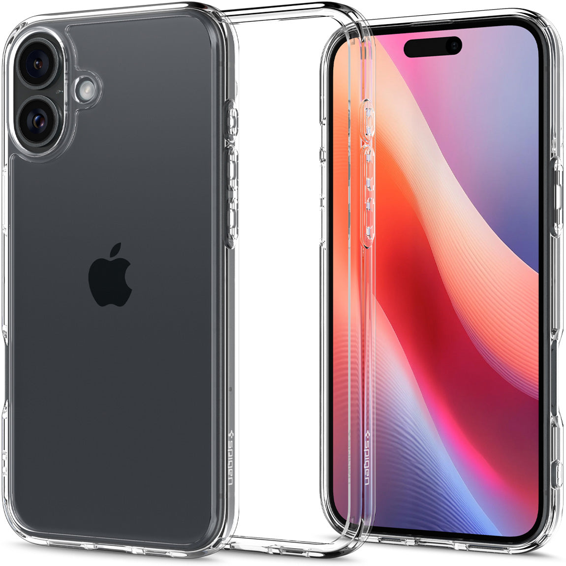 Handyhülle für iPhone 16, Spigen Crystal Hybrid, Transparent