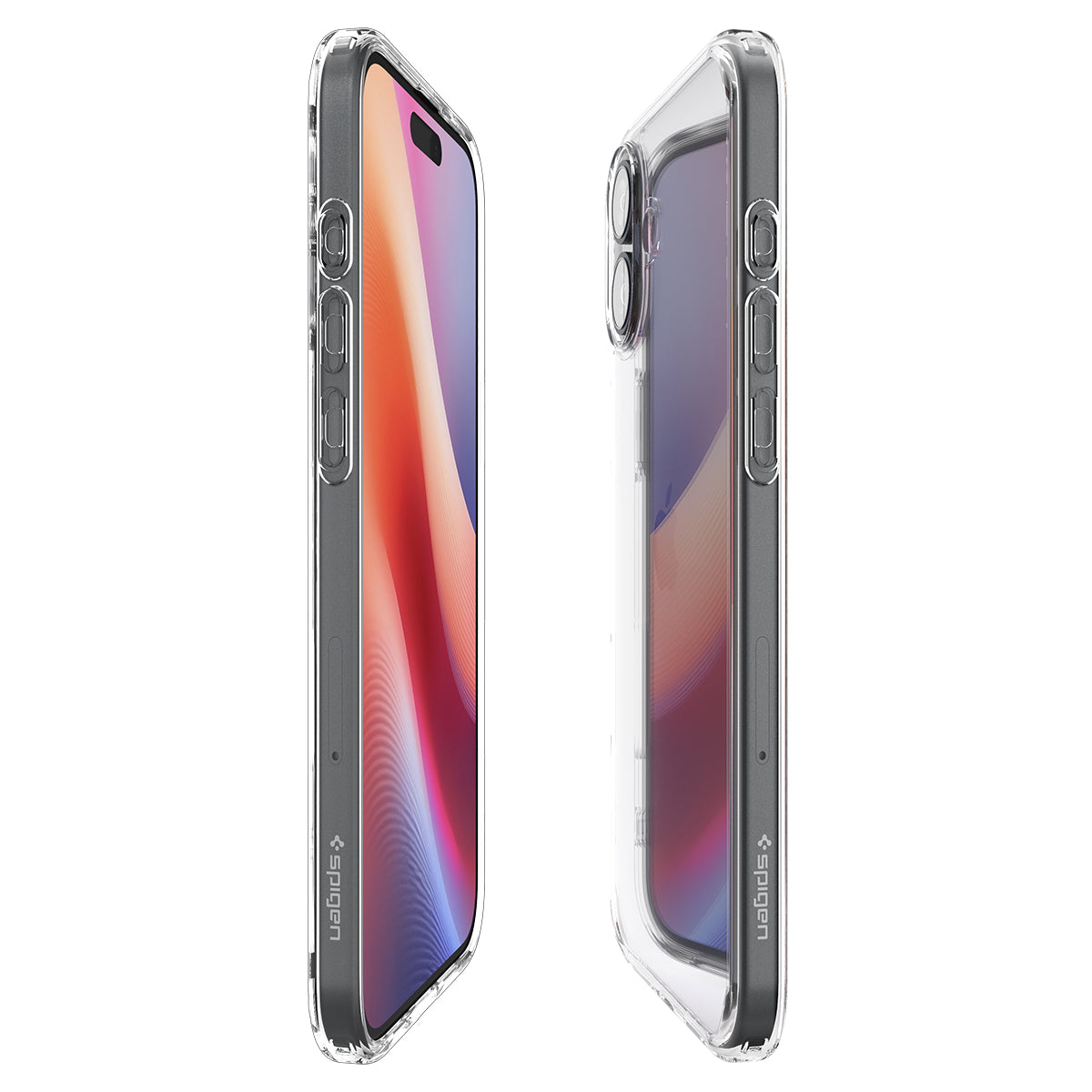 Handyhülle für iPhone 16, Spigen Crystal Hybrid, Transparent