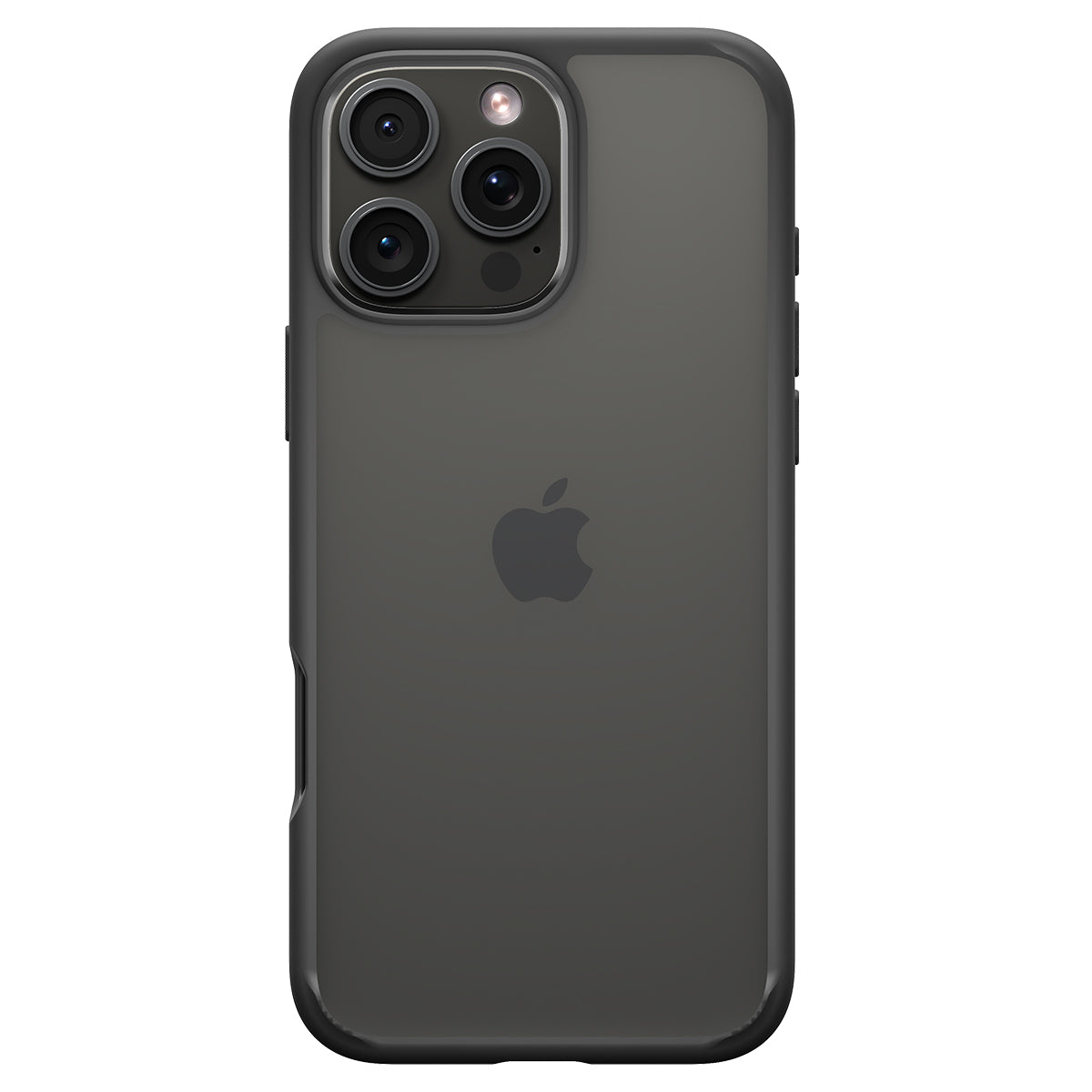Handyhülle für iPhone 16 Pro Max, Spigen Crystal Hybrid, Transparent-Schwarz