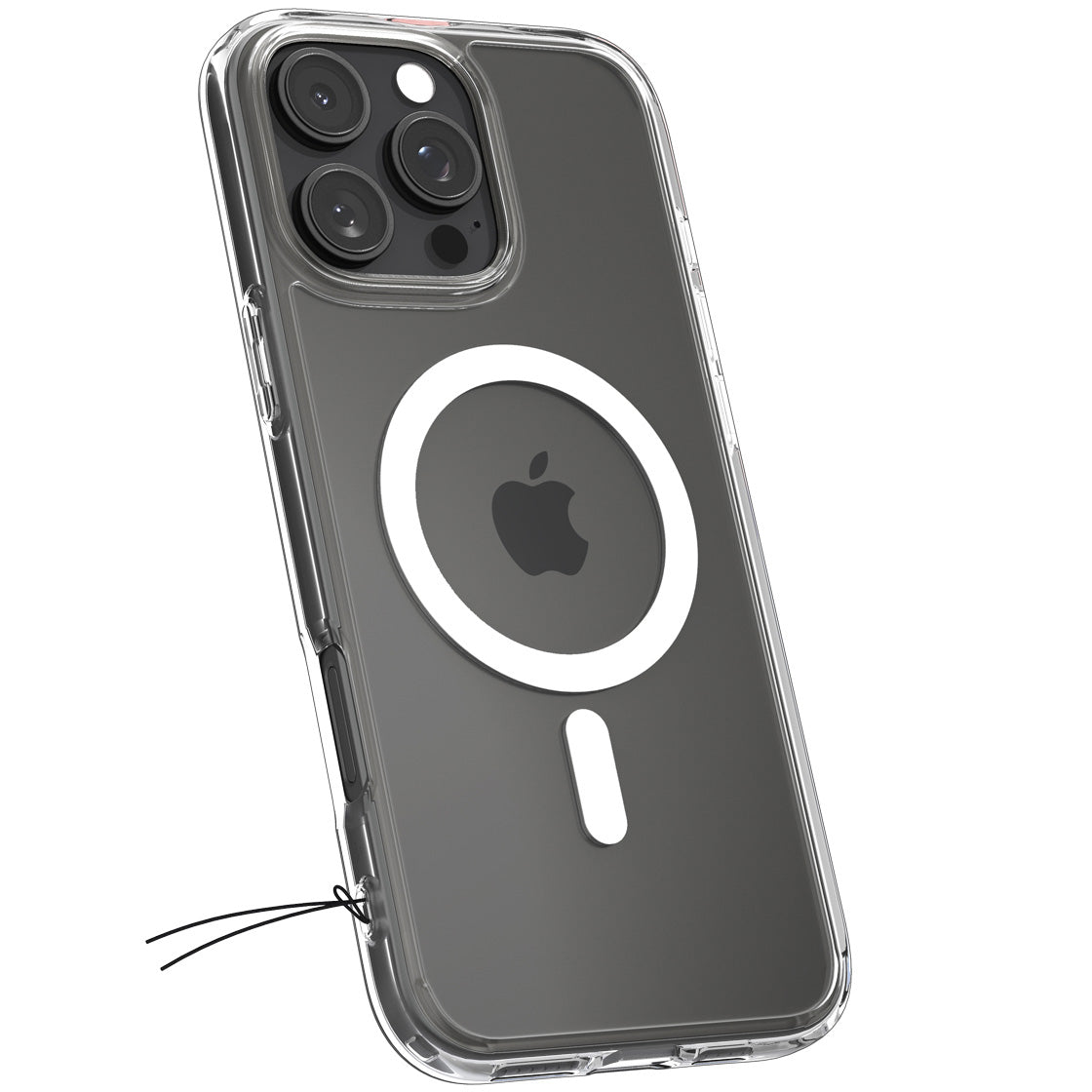 Handyhülle für iPhone 16 Pro, Spigen Crystal Hybrid Mag mit MagSafe, Transparent-Weiß