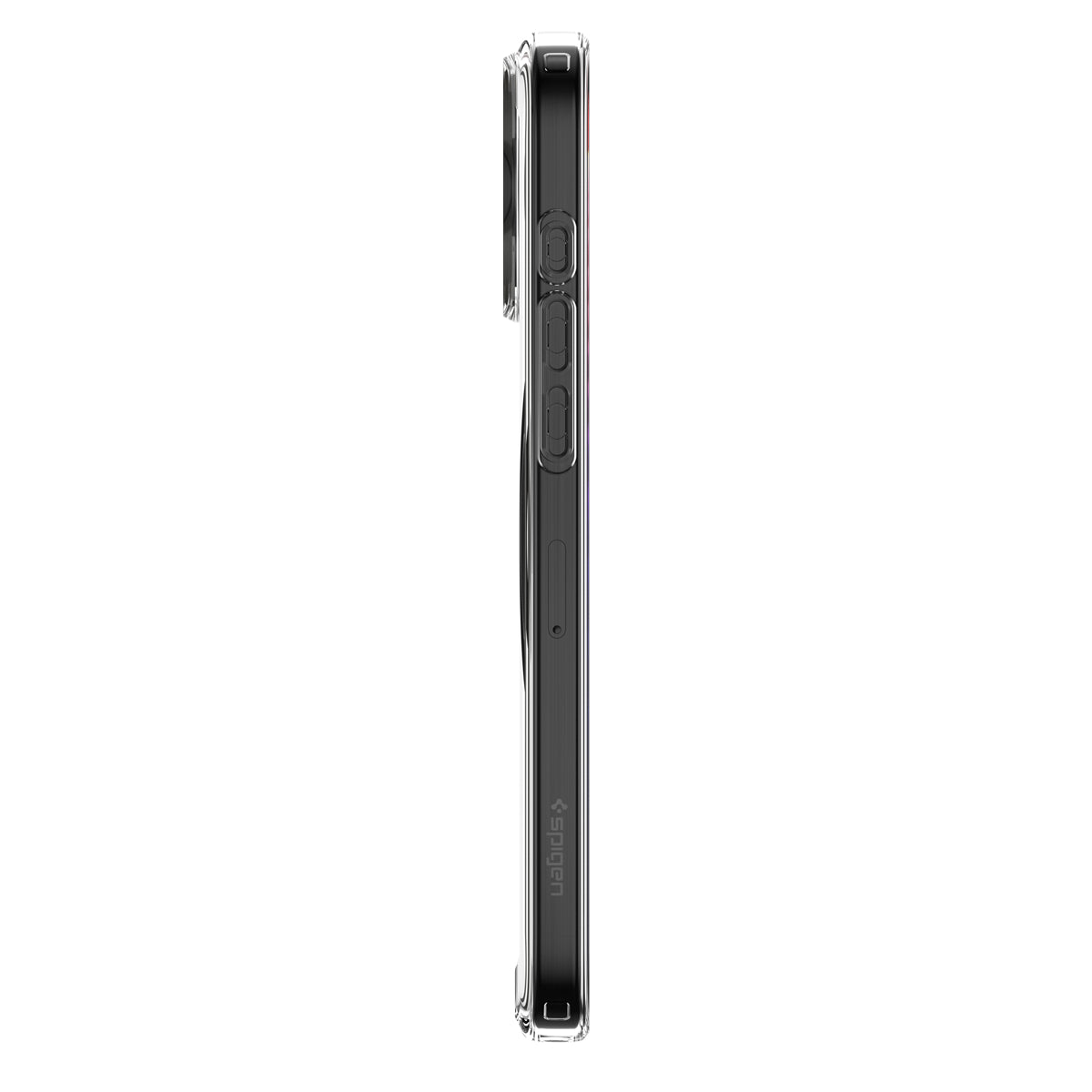 Handyhülle für iPhone 16 Pro, Spigen Crystal Hybrid Mag mit MagSafe, Transparent-Weiß