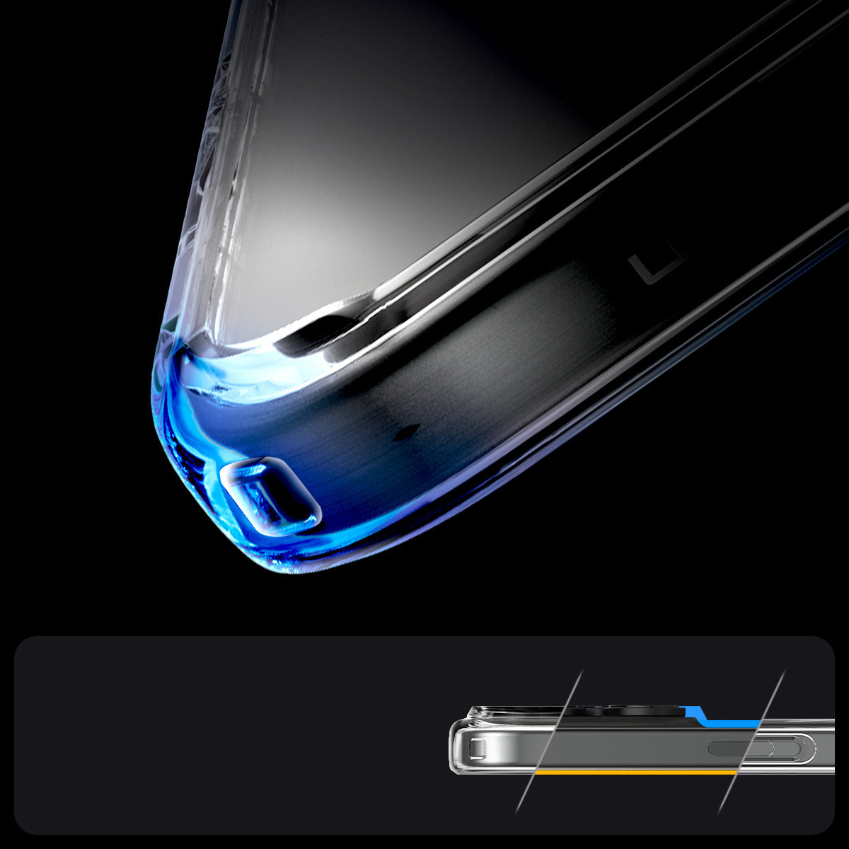 Handyhülle für iPhone 16 Pro, Spigen Crystal Hybrid Mag mit MagSafe, Transparent-Weiß