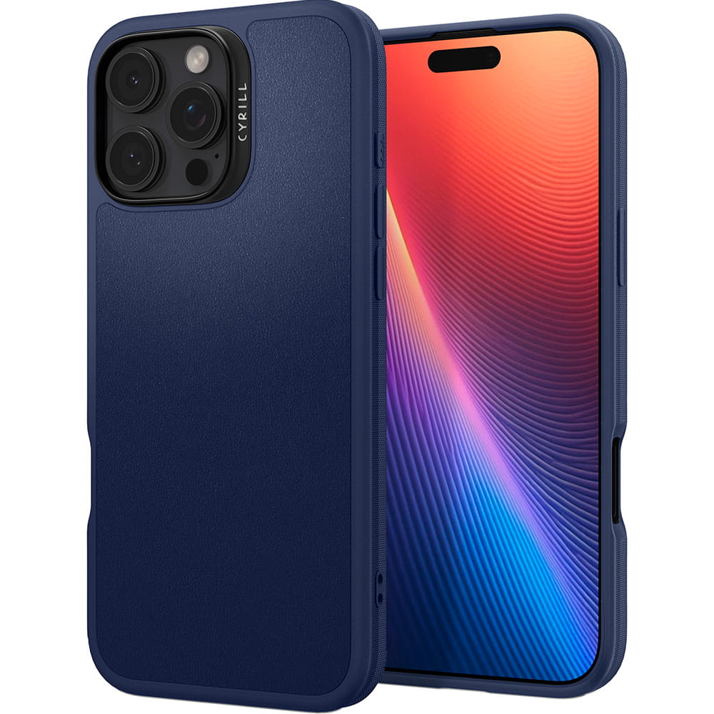Handyhülle für iPhone 16 Pro Max, Spigen Cyrill Kajuk Mag mit MagSafe, Dunkelblau