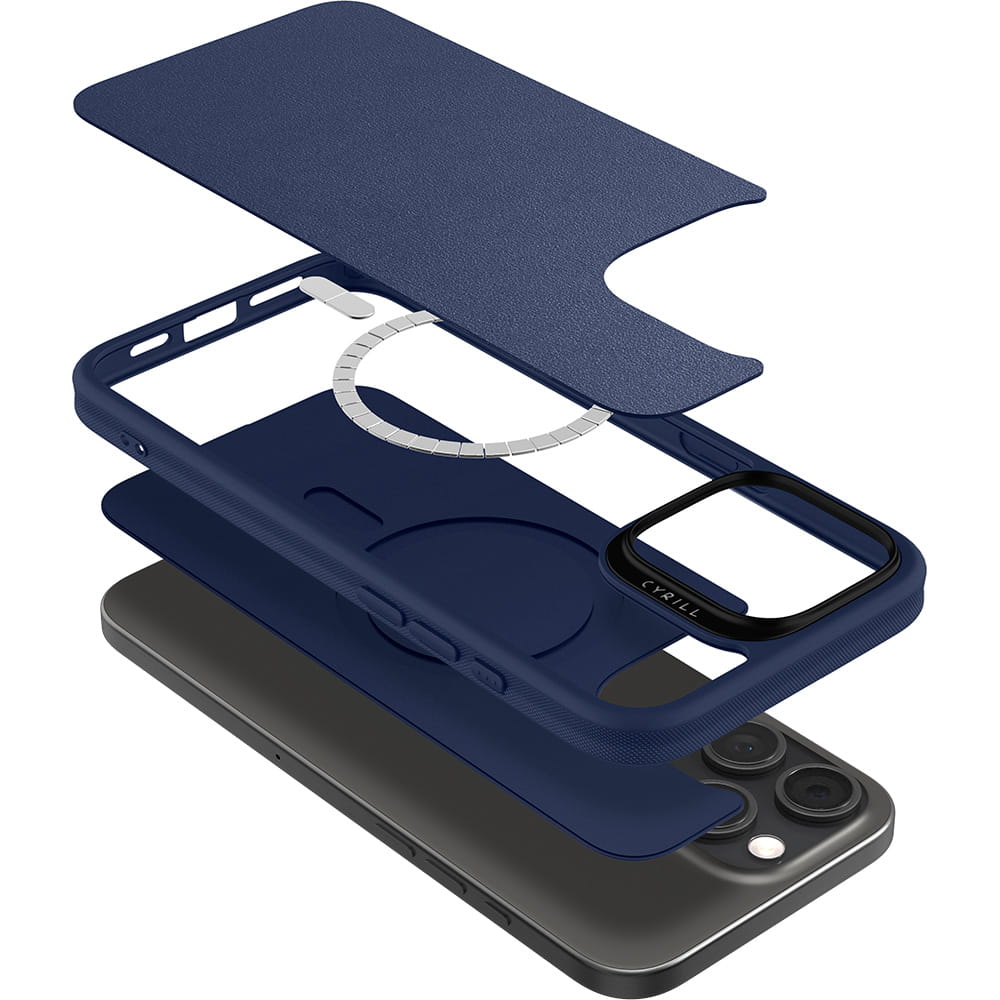 Handyhülle für iPhone 16 Pro Max, Spigen Cyrill Kajuk Mag mit MagSafe, Dunkelblau