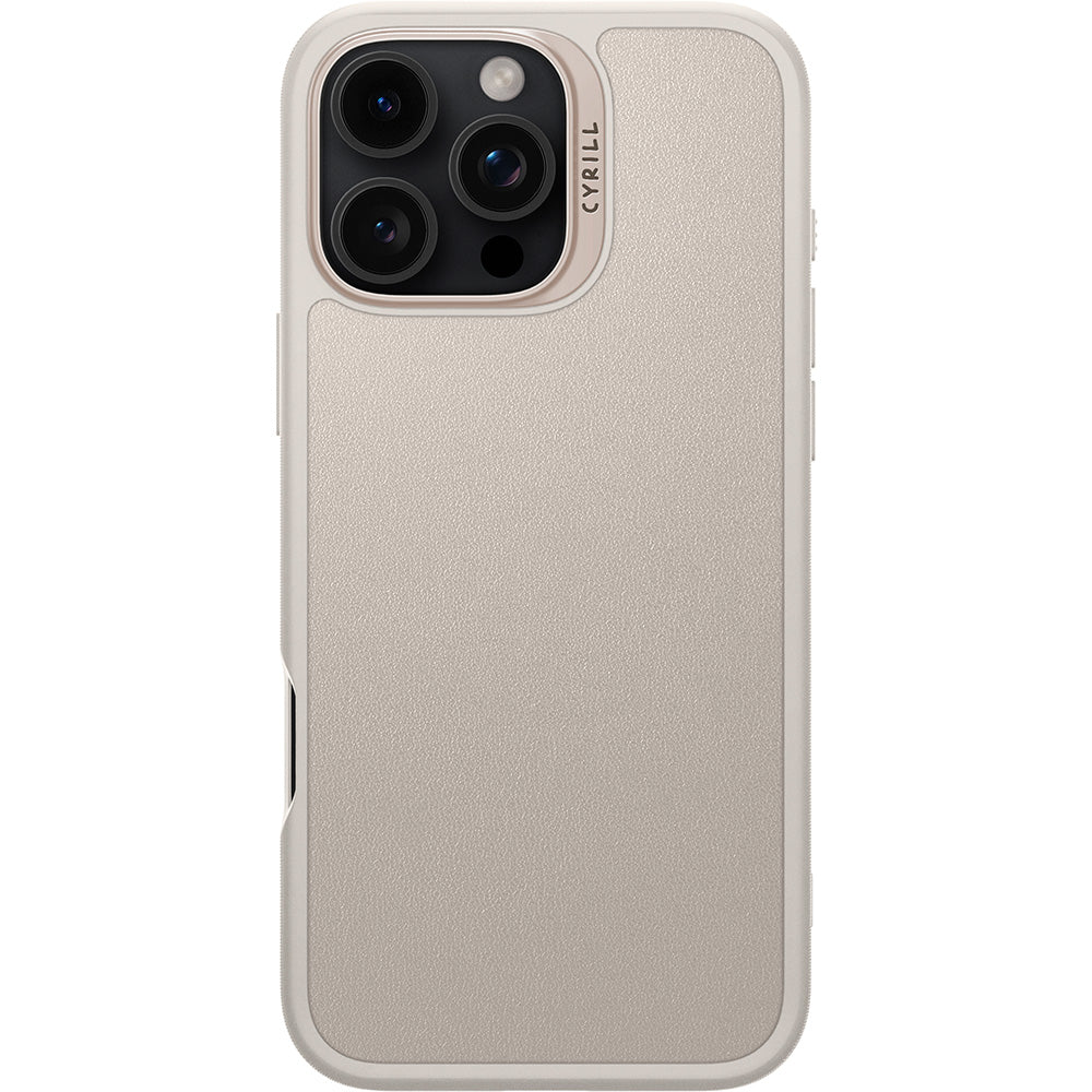 Handyhülle für iPhone 16 Pro, Spigen Cyrill Kajuk Mag mit MagSafe, Beige