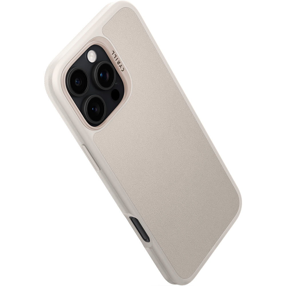 Handyhülle für iPhone 16 Pro, Spigen Cyrill Kajuk Mag mit MagSafe, Beige