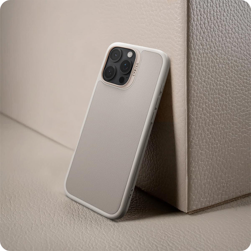 Handyhülle für iPhone 16 Pro, Spigen Cyrill Kajuk Mag mit MagSafe, Beige