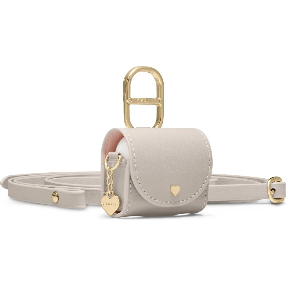 Schutzhülle mit Umhängeband für AirPods 5 / 4, Spigen Cyrill Mini Bag, Beige