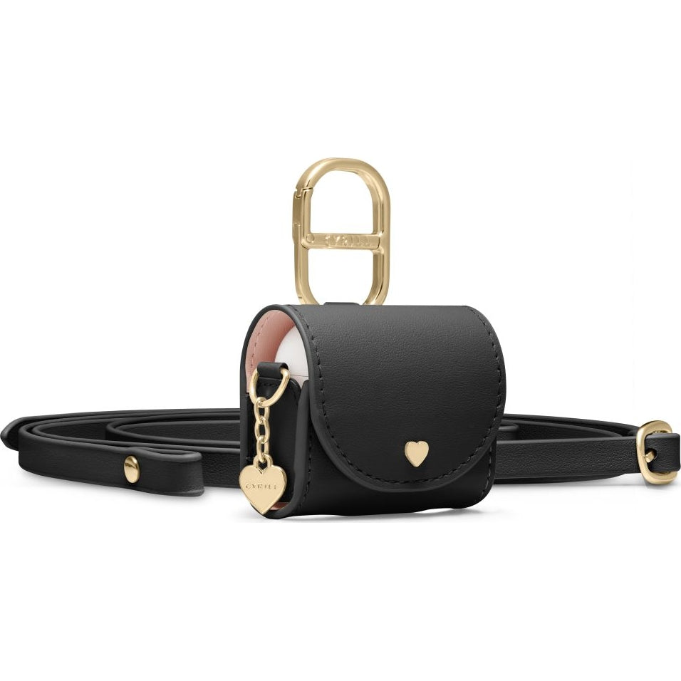 Schutzhülle mit Umhängeband für AirPods 5 / 4, Spigen Cyrill Mini Bag, Schwarz