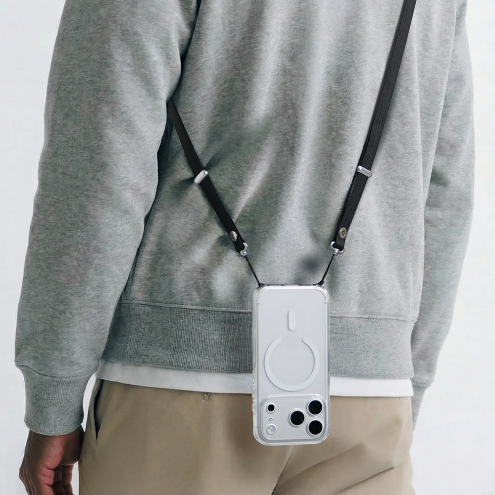 Umhängeband für Smartphone und Kamera, Spigen Lanyard Strap DA30L, Schwarz