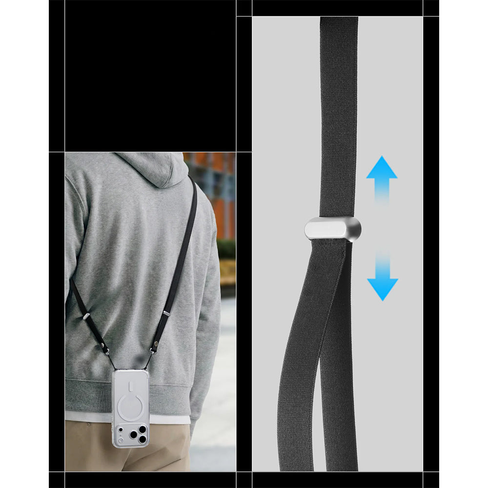 Umhängeband für Smartphone und Kamera, Spigen Lanyard Strap DA30L, Schwarz