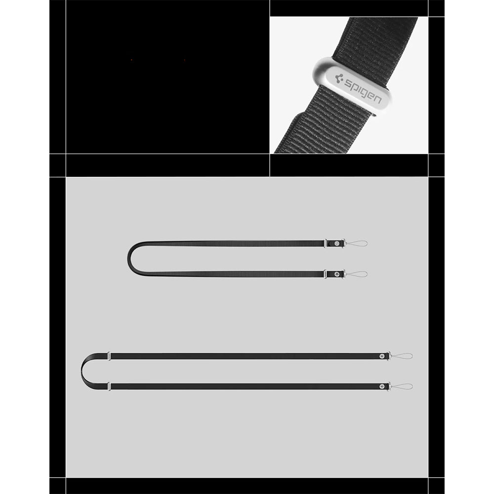Umhängeband für Smartphone und Kamera, Spigen Lanyard Strap DA30L, Schwarz
