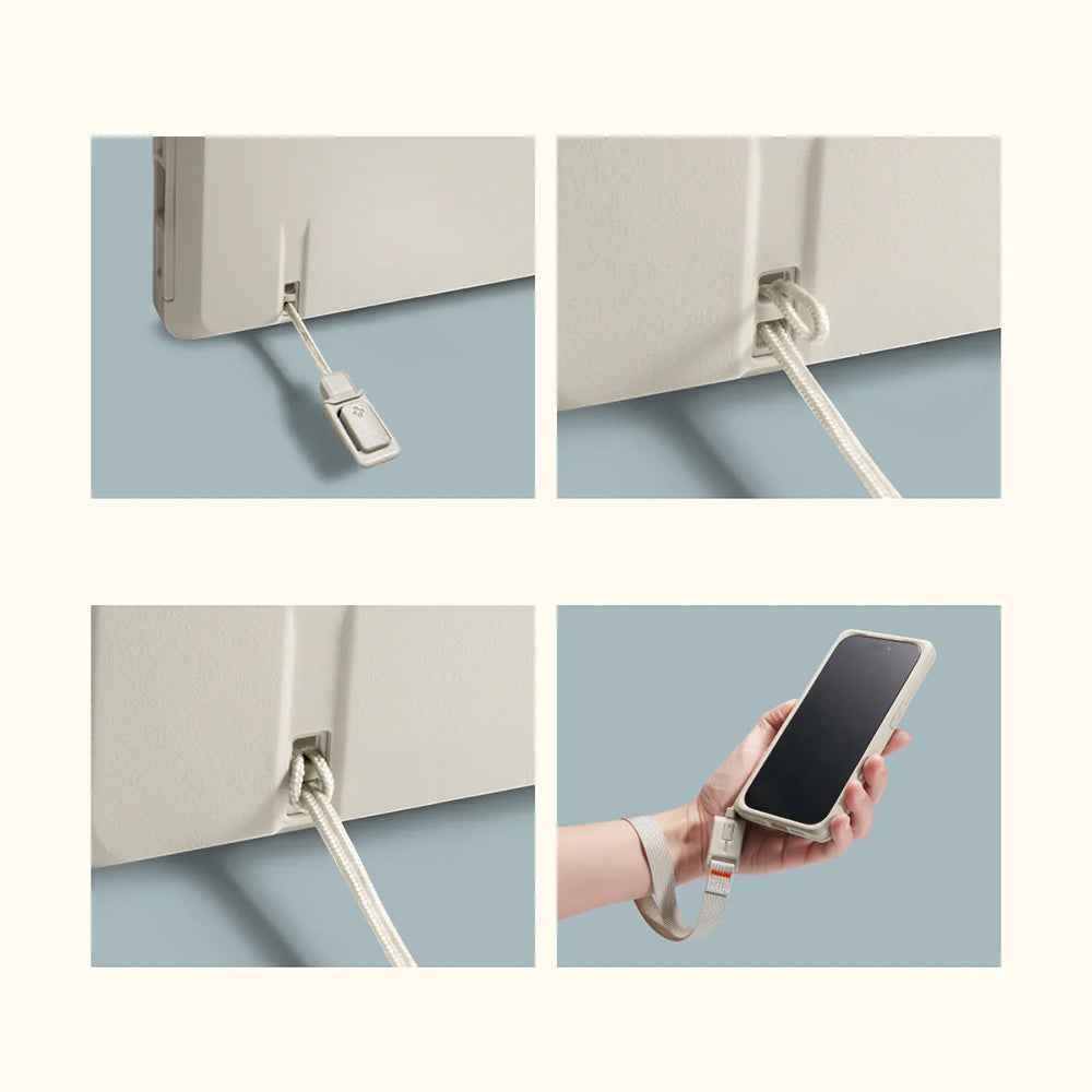Handyband mit Handschlaufe, Spigen Classic LS Phone Strap DA30S-LS, Beige