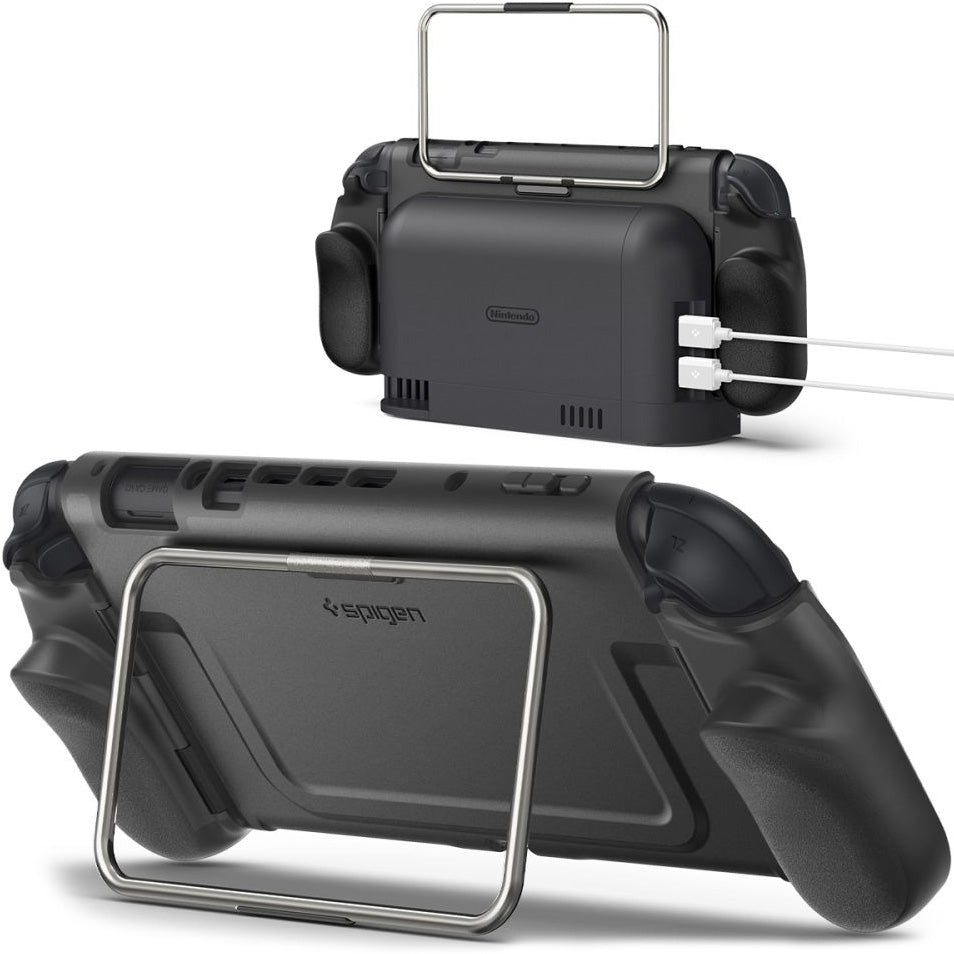 Hülle für Nintendo Switch 2, Spigen Dual Grip Pro, Schwarz