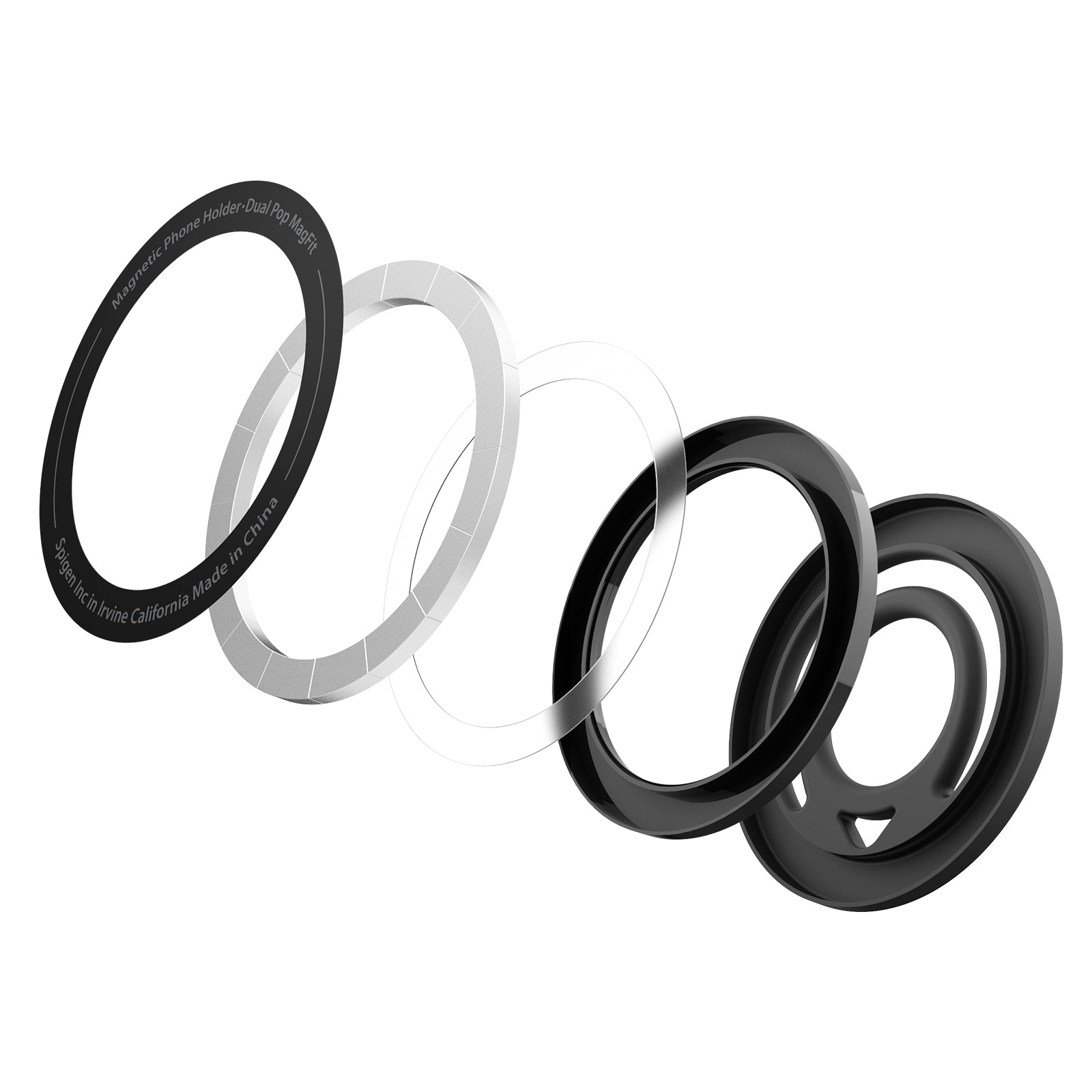 Magnetischer Fingerhalter für MagSafe, Spigen Dual Pop MagFit Holder, Schwarz