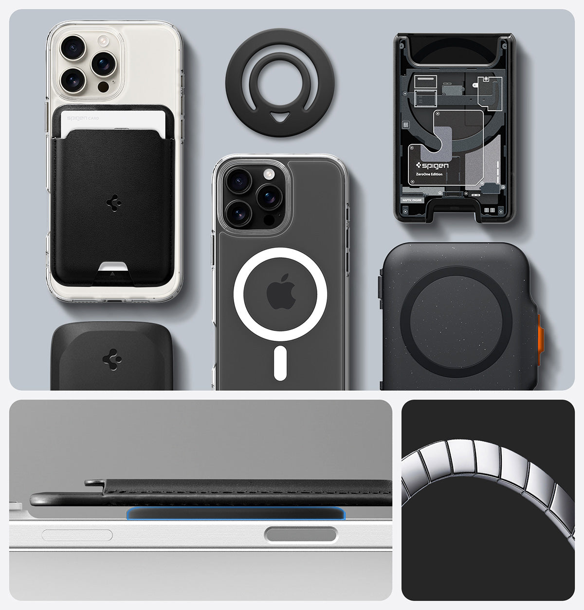 Magnetischer Fingerhalter für MagSafe, Spigen Dual Pop MagFit Holder, Schwarz