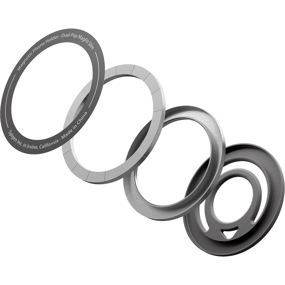 Magnetischer Fingerhalter für MagSafe, Spigen Dual Pop MagFit Holder, Dunkelgrau