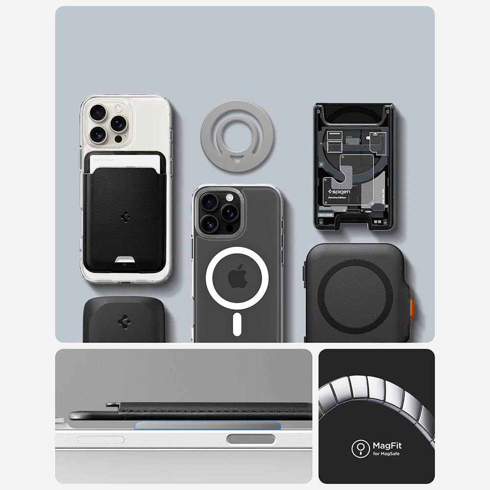 Magnetischer Fingerhalter für MagSafe, Spigen Dual Pop MagFit Holder, Dunkelgrau