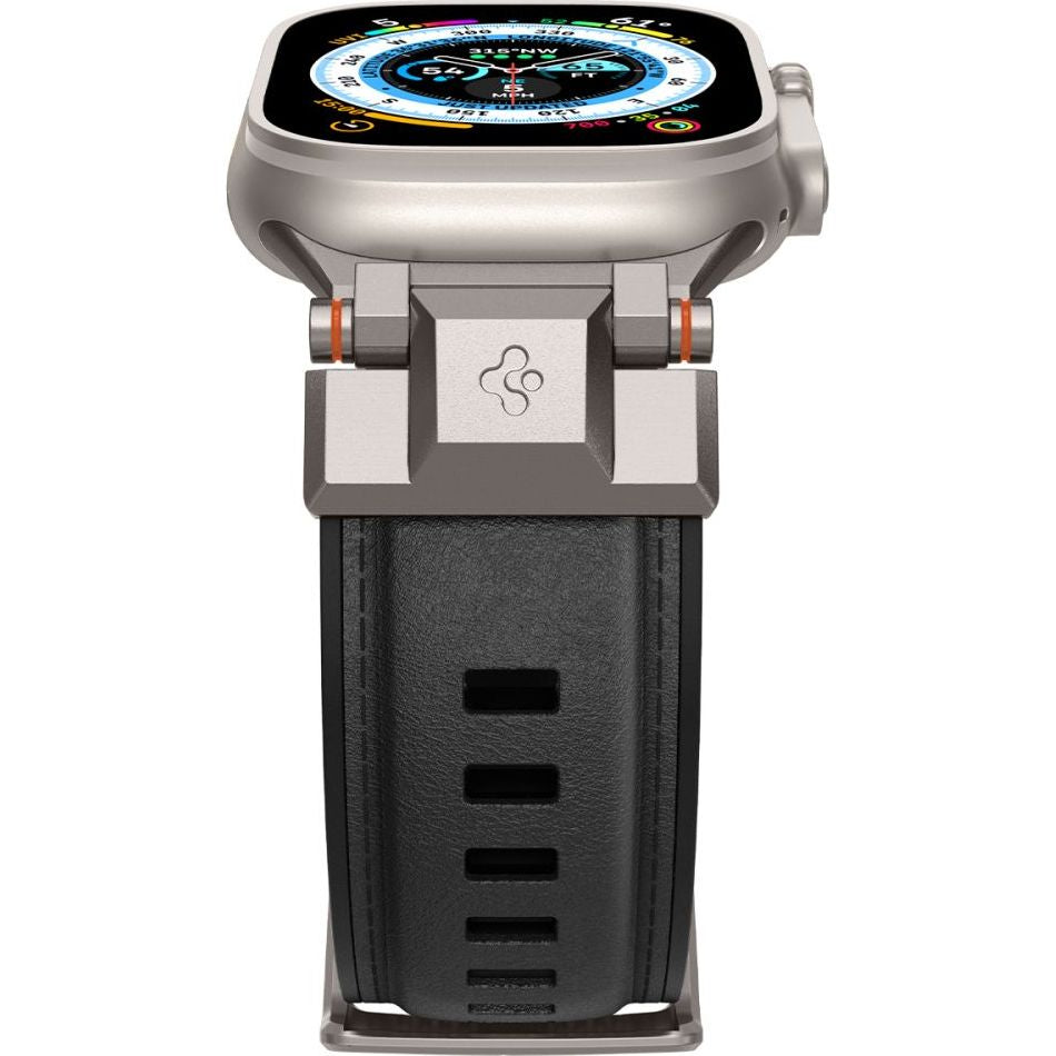 Armband für Apple Watch 49/46/45/44 mm, Spigen DuraPro Armor PU, Schwarz