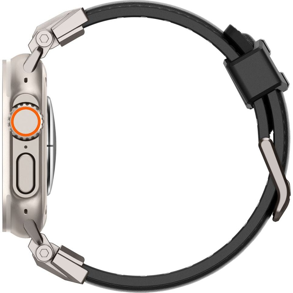 Armband für Apple Watch 49/46/45/44 mm, Spigen DuraPro Armor PU, Schwarz
