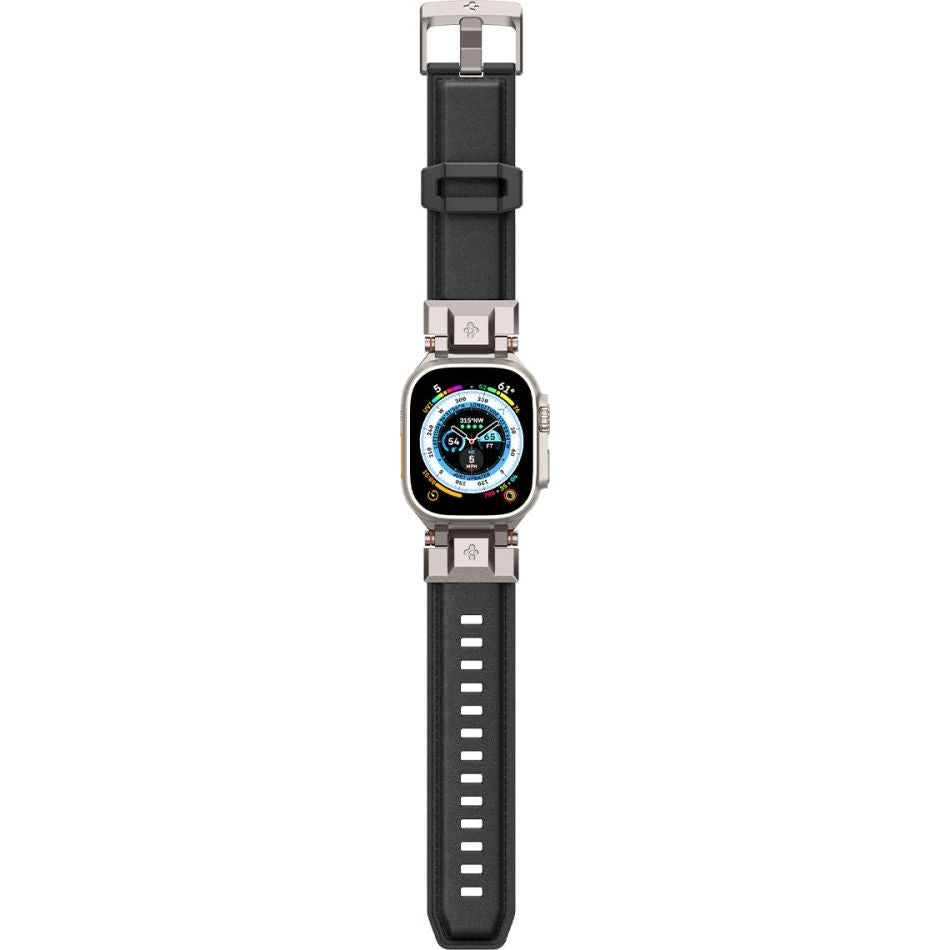 Armband für Apple Watch 49/46/45/44 mm, Spigen DuraPro Armor PU, Schwarz