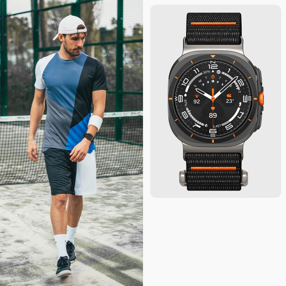 Armband für Galaxy Watch Ultra 2 / 1, Spigen DuraPro Flex Band, Schwarz