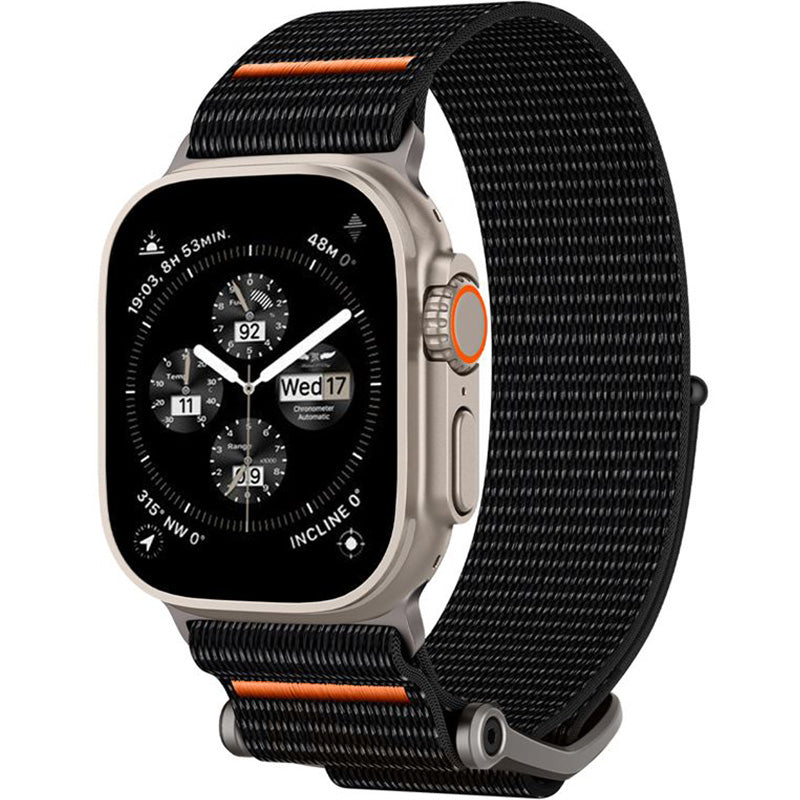 Armband für Apple Watch 49/45/44/42 mm, Spigen DuraPro Flex Ultra Band, Schwarz