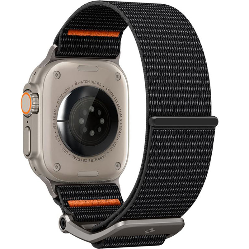Armband für Apple Watch 49/45/44/42 mm, Spigen DuraPro Flex Ultra Band, Schwarz
