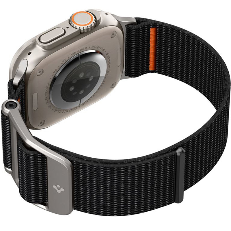 Armband für Apple Watch 49/46/45/44 mm, Spigen DuraPro Flex Ultra Band, Schwarz
