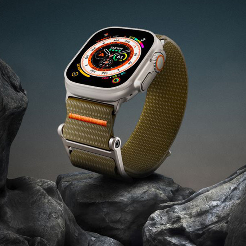 Armband für Apple Watch 49/46/45/44 mm, Spigen DuraPro Flex Ultra Band, Olivgrün