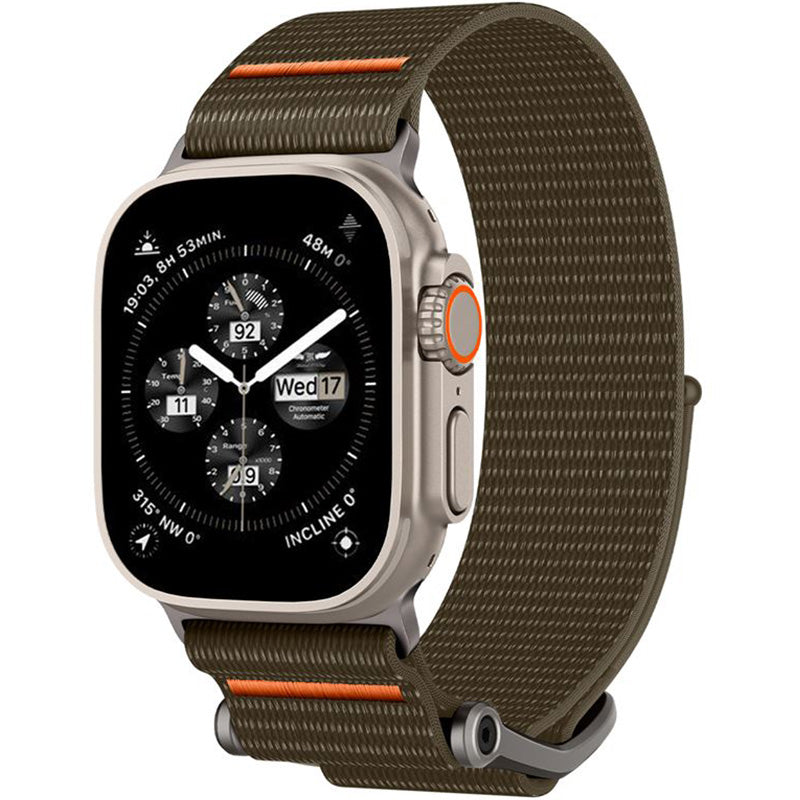 Armband für Apple Watch 49/46/45/44 mm, Spigen DuraPro Flex Ultra Band, Olivgrün