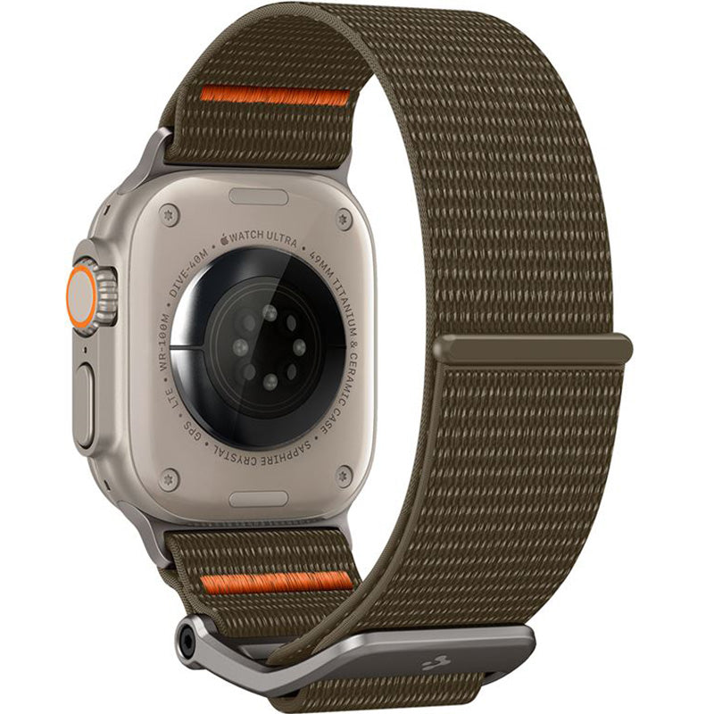 Armband für Apple Watch 49/45/44/42 mm, Spigen DuraPro Flex Ultra Band, Olivgrün