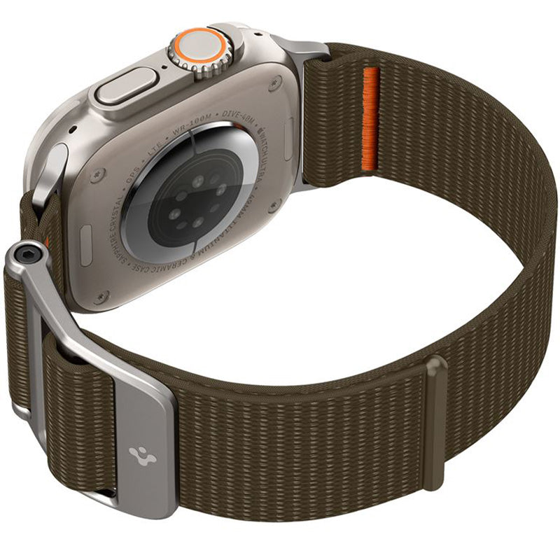 Armband für Apple Watch 49/46/45/44 mm, Spigen DuraPro Flex Ultra Band, Olivgrün