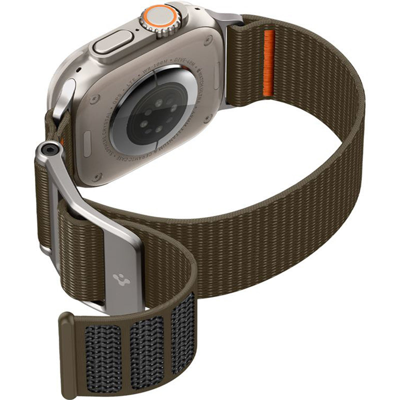 Armband für Apple Watch 49/46/45/44 mm, Spigen DuraPro Flex Ultra Band, Olivgrün