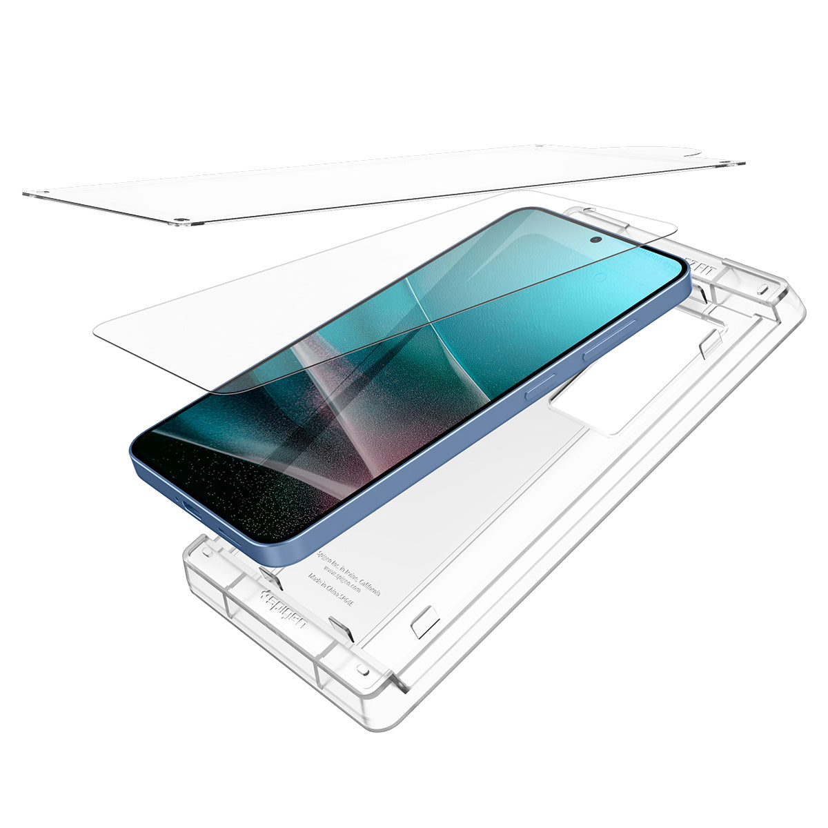 Bildschirmfolie + Applikator für Galaxy S25 Plus, Spigen Elite Shield EZ Fit 1-Pack